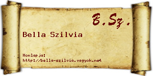 Bella Szilvia névjegykártya